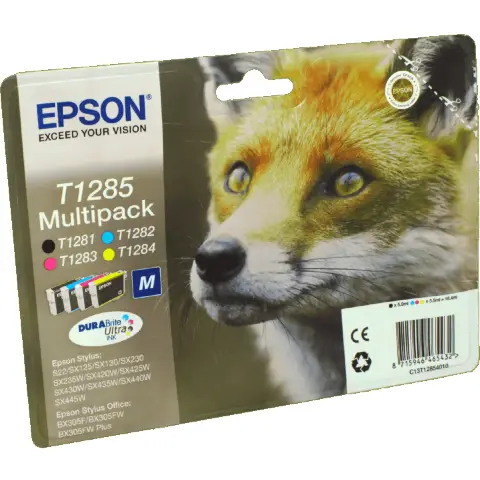 Zestaw tuszy Epson T1285 CMYK do drukarek (Oryginalny) - 4 Pak